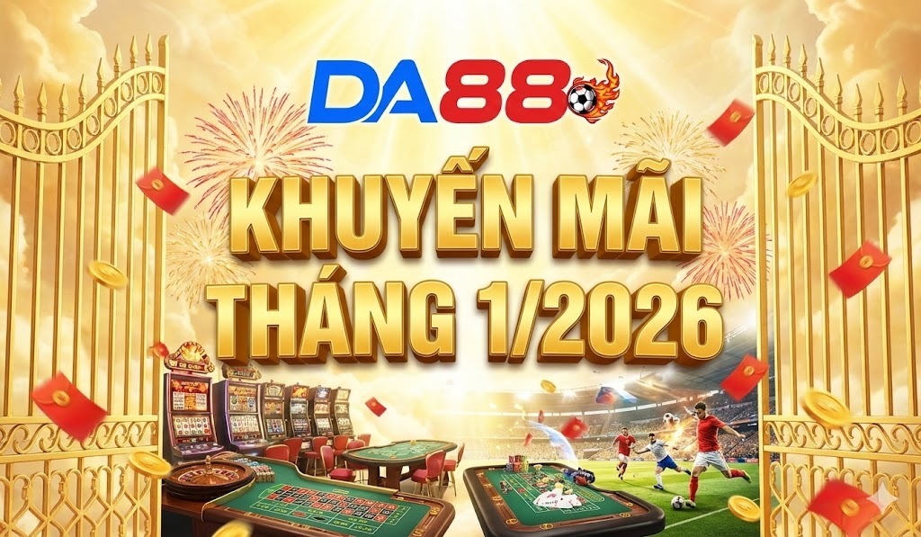 Khám Phá Thiên Đường Giải Trí DA88 – Khuyến Mãi Hot Nhất Tháng 1/2026: Bùng Nổ Lộc Xuân! 2 Sức hút khó cưỡng tại thiên đường giải trí DA88 dịp đầu năm